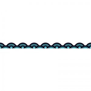 Scholastic Teaching Resources SC-823634 Aqua Oasis Blue Waves Trimmer