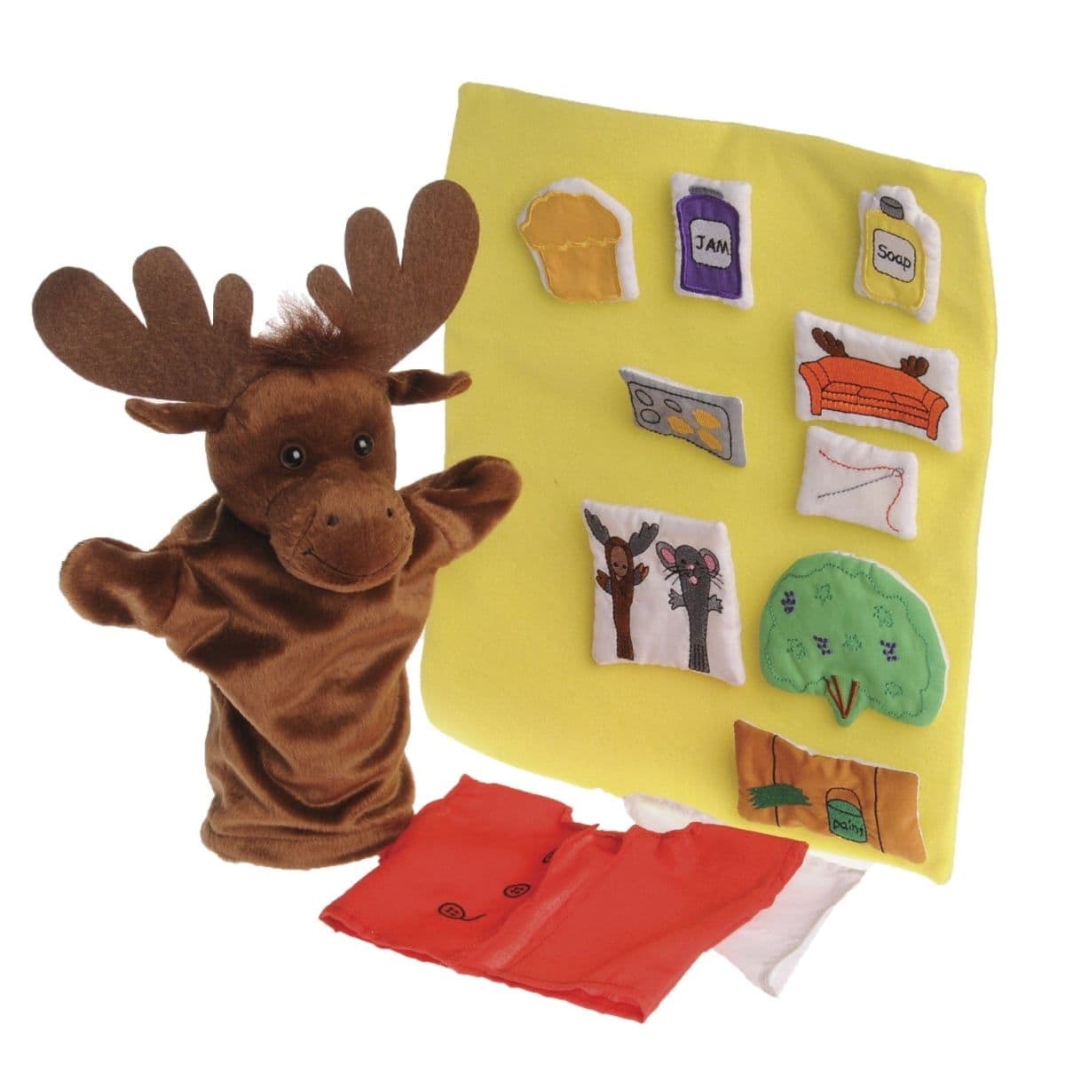 Marvel Education 1531963 Marvel Education Puppet & Props for If You Give a Moose a Muffin, Set of 13