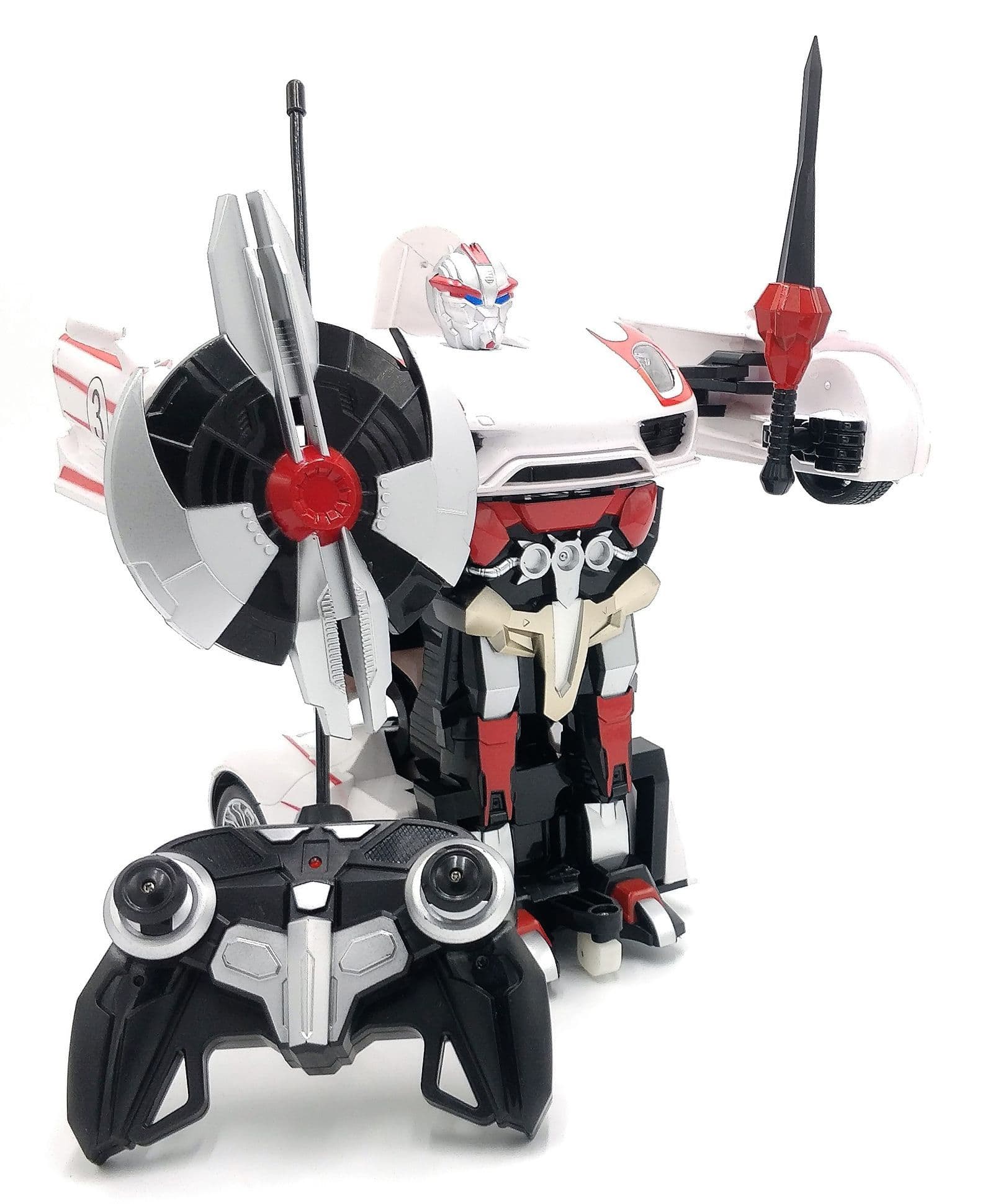 Flyers Bay Transforming Robot Car - White Red