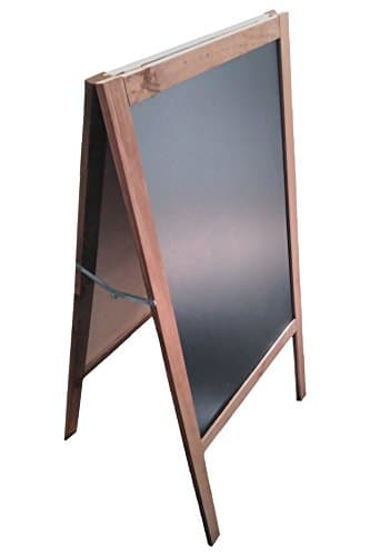 A-Board Blackboard 120 x 60 cm Suitable for Conventional Chalk and Liquid Chalk Marker Double-Sided