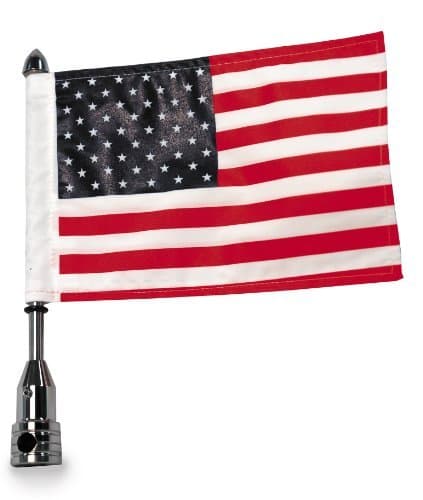Pro Pad Solid 1/2 Tour Pack Flag Mount With 6 X 9 Flag for Harley