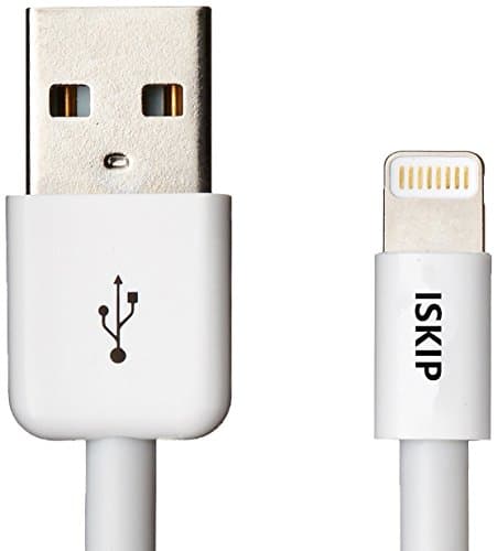 iPhone Charger ISKIP Lightning to USB Cable [Apple MFi Certified] iPhone Charging Cord for Apple iPhone X, 8, 8 Plus, 7, 7 Plus, 6s, 6s Plus, 6, 6 Plus, SE, 5s, 5c, 5, iPad- 3.3ft/1m White