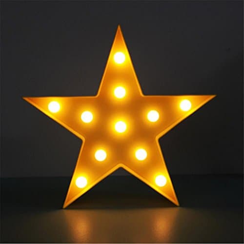 Atmko®Children Led Night Light Five-Pointed Star Shape Desk Lamp Battery Operated For Kids Baby Adults Bedroom Home Decor Birthday Party Toys Gifts Wall Decoration Mood Table Lamp