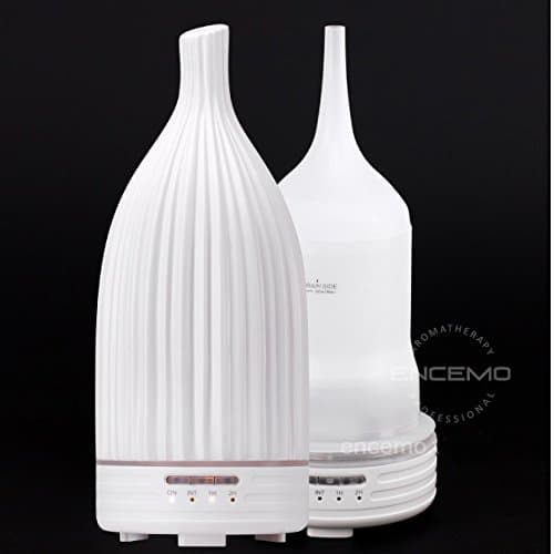 Aromatherapy essential oils diffuser ceramics ultrasonic wave oil silent home bedroom-B 9x22cm(4x9inch)