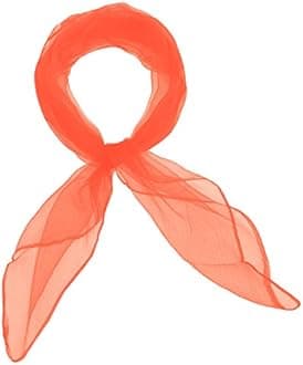 Basic SensePlain Square Chiffon Neck Scarf For Lady Retro 50s Light Weight