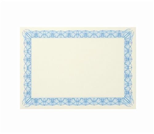 OfficeForce Printable Certificate Paper with Foil Seals x 30 Sheets Blue - With Free OfficeForce Jotter Pad