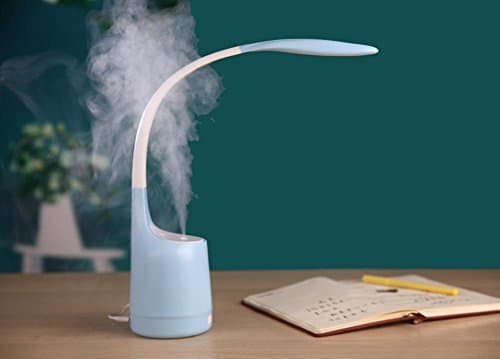 Humidifier eye protection lamp led learning reading lamp USB charging touch spray night light , Blue