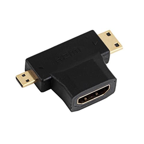 Generic Triple Connector 1.4 Male Mini Micro HDMI to Female HDMI Converter Adaptor