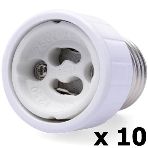 Xcellent Global 10 Pcs E27 to GU10 Lamp Light Bulb Base Socket Converter Adaptor M-LD002x2