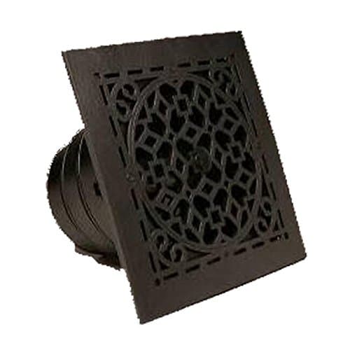 Rectorseal 81918 Airtec Retro Standard Diffuser, 8" x 8", Black