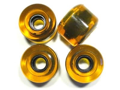 Blank Longboard Wheels Clear Yellow 70 mm 82 a