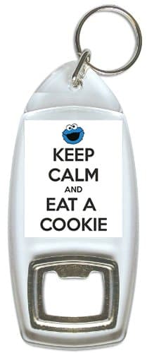 Keep Calm And Eat A Cookie - Bottle Opener Keyring
