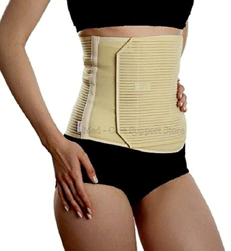NEW Post Pregnancy Support Belt MEDIUM Strength Girdle Liposuction Hernia (XL, Beige/ Nude)