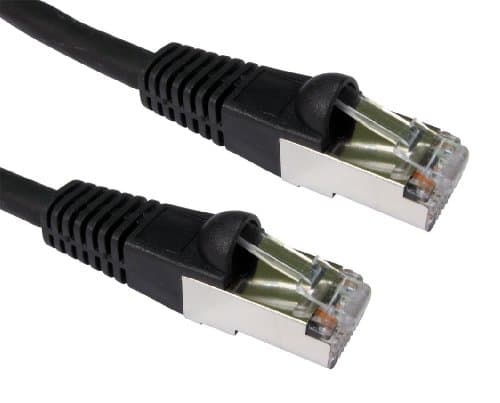 C4A® Black 1M Ethernet Cable / CAT6 Network Lead/Pure Copper for Improved Performance/Screened S/FTP / RJ45 Plugs / 100cm / (BY CABLES 4 ALL)