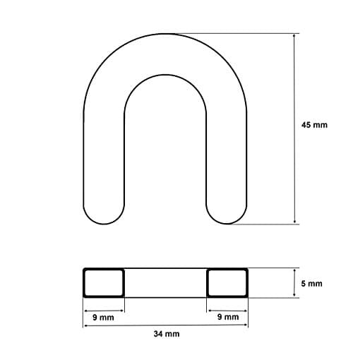 Ceramic Tile Spacers Horseshoe 5 mm. Reusable