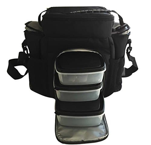 Kitchen Labs Meal Prep Lunch Box Insulated with 3 Portion Control Food Containers