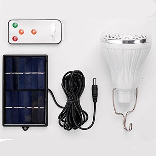 YMXJB LED Camping Light, 2.7W E27 Solar LED Bulb 12 Super Bright LED Dimmable with Remote Controller - Solar Barn / Emergency Light / Tent Light