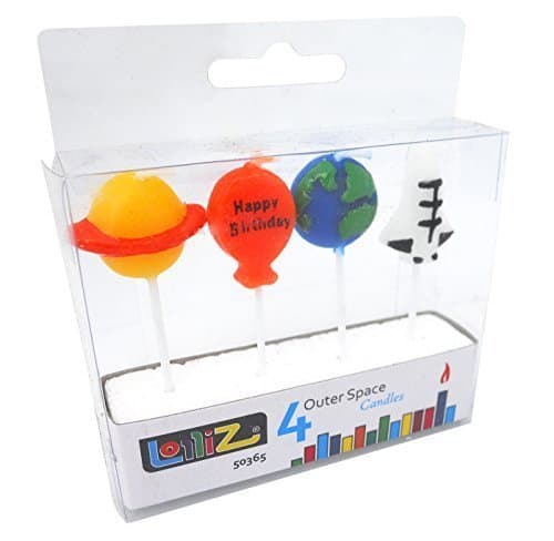 LolliZ Outer Space Birthday Candles (4 each)
