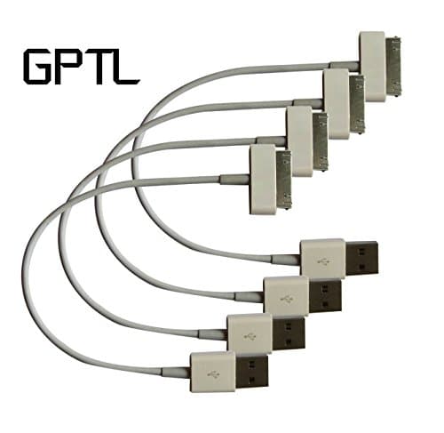 GadgetsPRO 30-pin to USB Cable for all Apple 30-pin devices - Short 0.2m/8in (4-pack)