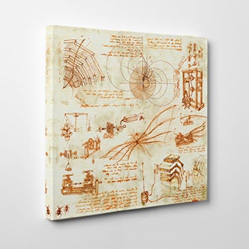 Big Box Art Arty Pie Leonardo Da Vinci Oreach Canvas Print, Multi-Colour, 20 x 20-Inch/50 x 50 cm