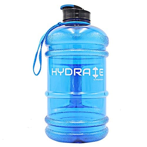 NEW RELEASE High Quality 2.2 Litre Water Bottle - Now With Easy Drink Cap, Durable & Extra Strong - BPA Free - Ideal for: Gym, Dieting, Bodybuilding, Outdoor Sports, Hiking & Office - 100% Satisfaction Guarantee by iGadget Sports (Blue)