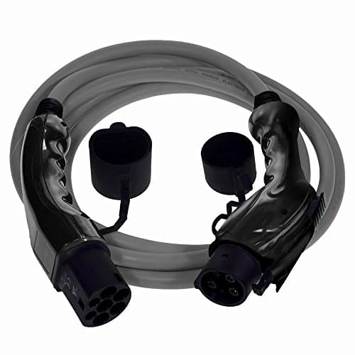 Premium Euro Series EV Charging Cable Type 1 to Type 2 - 32 amp | 5 meter | 7.2kW - Silver cable with Free Carry Case