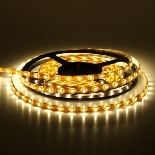 1 x 1m 60 LED 12v DC Under Cabinet Strip Lights & 12w LED Driver Transformer Warm White Self Adhesive