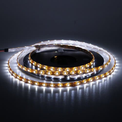 1 x 1m Cool White 60 LED 12v DC Under Cabinet Self Adhesive Strip Lights &amp; 12w LED Driver Transformer