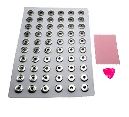 Augfis Snaps Jewelry PU Display for Regular Sized White (Big Button)