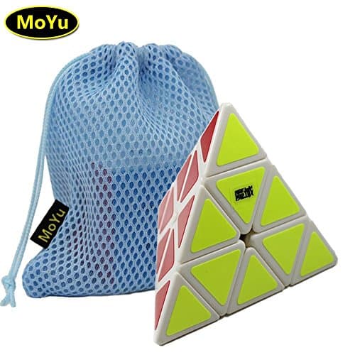 Oostifun Moyu Pyraminx Speed Puzzle Cube smooth turning Cube Toy (white) (+a Cube Bag)