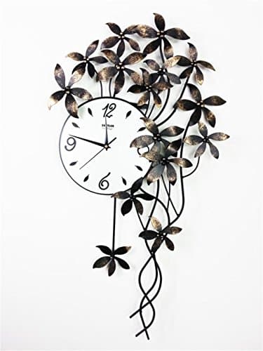 PRIDE S Iron blooms bronze wall clock Modern decorative wall clock mute quartz wall clock fashion art
