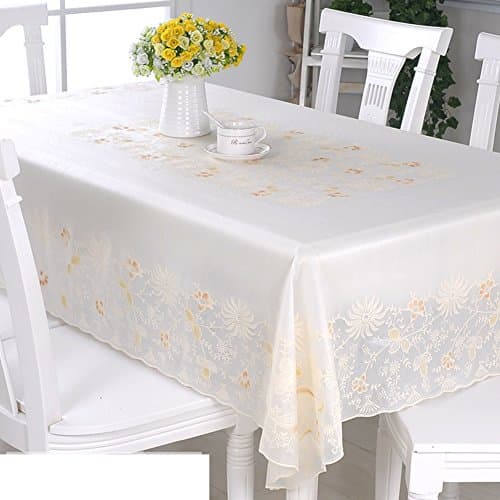 PVCrural tablecloth/Disposable plastic waterproof sheets / table cloth/Soft glass table cloth/ oil-proof table cloth/tea table mats-L 137x137cm(54x54inch)