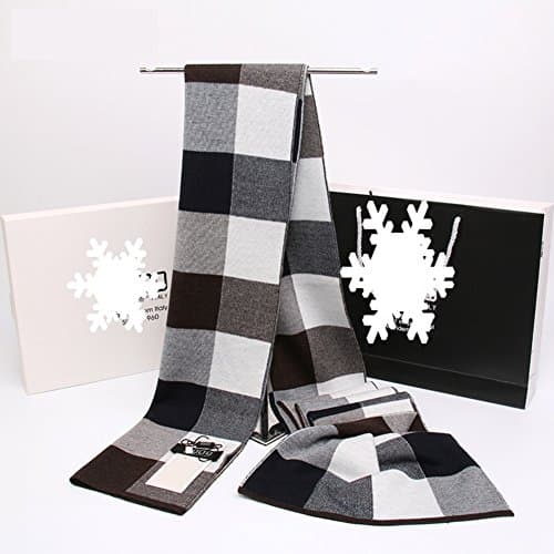 Scarf High Protein Extract Men Warm Thickened Soft Anti-static Non-ball, 3 Models, 6 Colors, 180 * 31cm ( Color : Blue coffee , Style : Square )