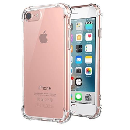 iPhone 7, 8, Plus, and 10 Silicon Clear Shockproof Case Cover (iPhone 7/8 Plus)