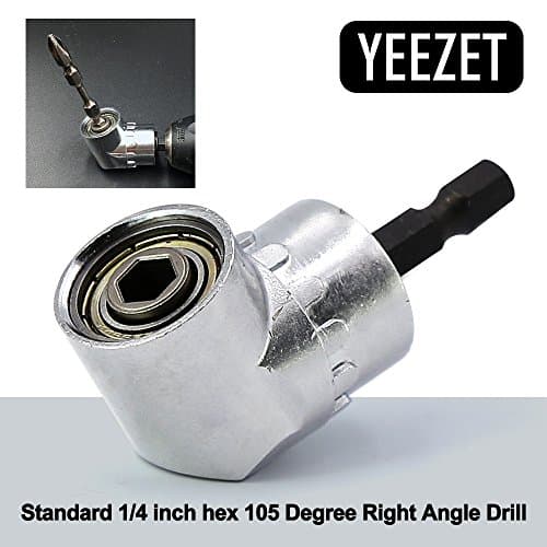 YEEZET 105 ° Angle Extension 1/4 Inch Hex Magnetic Bit 6 mm Hex Drill Bit Screwdriver Socket Holder Adaptor Right Angle Drills Y005-01