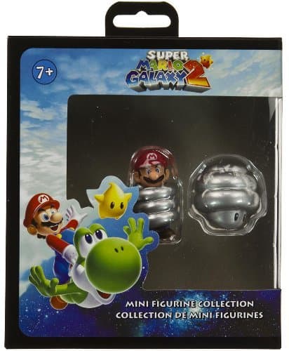 Spring Mario (~1.75") & Spring Mushroom (~1.25"): Super Mario Galaxy 2 Mini-Figurine Collection
