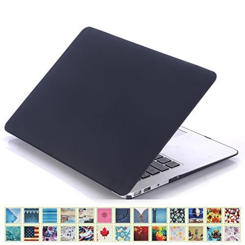 DHZ New MacBook Pro 13 Case (2016 Release Model:A1706/A1708 Only),Hard Case Shell Cover and Gift Keyboard Skin for Macbook Pro Retina 13 Inch with/without Touch Bar - Smooth Finish Black