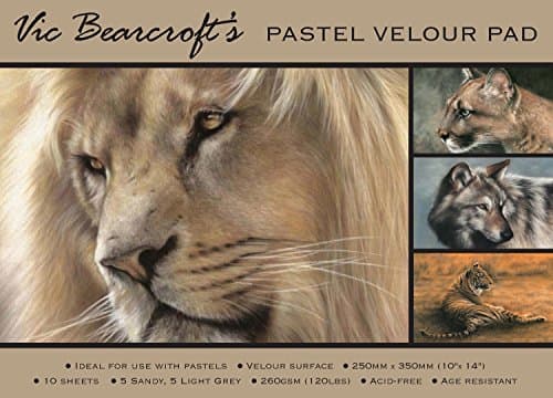 Vic Bearcroft Pastel Velour Pad - Regular Sandy and Light Grey (250mm x 350mm)