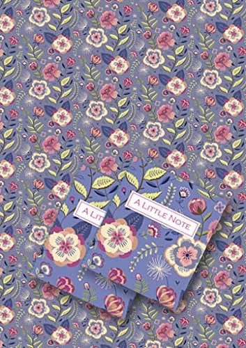 Luxury Lilac Floral Gift Wrap - 2 sheets with matching mini card gift tags