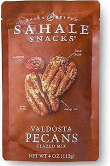 Sahale Snacks Valdosta Pecans Glazed Mix, 4 oz, Pack of 6 – Nut Snacks in a Resealable Pouch, No Artificial Flavors, Preservatives or Colors, Gluten- Snacks