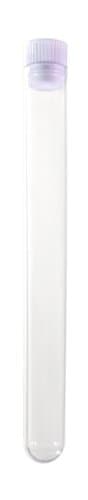 12 x 75 mm Clear Plastic Test Tubes with White Caps 25 Pack, KeL Scientific KS-301-WH25