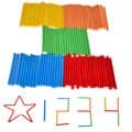 100pcs Children's Baby Learning Game Stick Bar Counting Rod Math Arithmetic Montessori Teaching Aids Green Red Yellow Blue