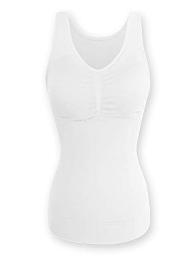 ShaperMaker Women Tank Top Light Control Smoothing Basic Cami with Built in Bras