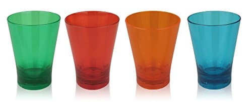 Premium Restaurant Cups – Classic Party Drinkware for Mixed Drinks and Alcohol – Unbreakable Plastic (Multi-Color)
