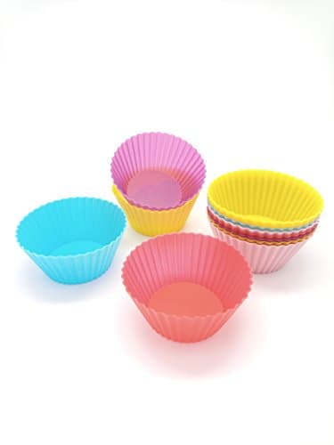 12pcs/set Silicone Chocolate Baking Cups Muffin Cupcake Liners Molds Set