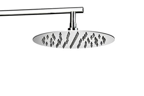 CRACCO SPA 8 Inch Round Fixed Rainfall Shower Head 304 Stainless Steel Swivel Joint