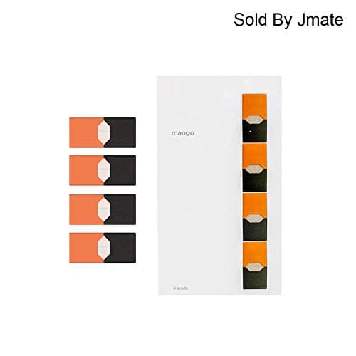 JMATE 4 Pcs a pack Actual Compatible Pods for J-U-U-L pen (mango)