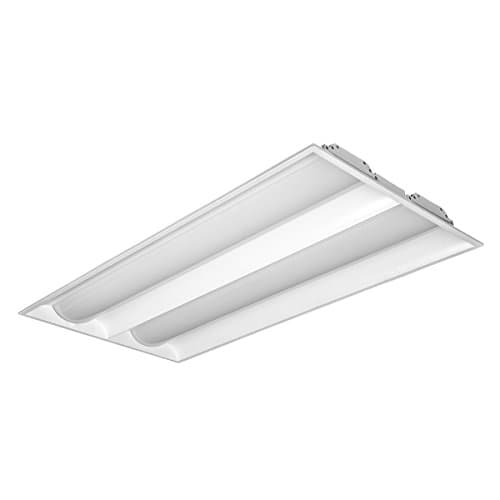 LED 2x4 Troffer 2-Pack 51 Watt iBright (175W Equiv) 4800 Lumens by ATG 4000K Bright White (5000K Cool White)