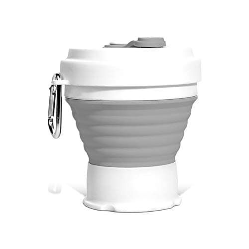 Glike Silicone Collapsible Cup Lid - Floding Travel Cup/Mug - Lightweight Water/Coffee Drinking Bottle Outdoor Camping Hiking - BPA Free [19oz]