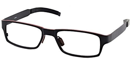 Gaming Computer Glasses Blue Light Blocking for Men Women in Titanium [by Umizato] Clear Lens - FDA Approved - Relieves Digital Eye Strain, UV Blocker, Anti-Glare, Anti-Fatigue (KILIMANJARO Black Red)